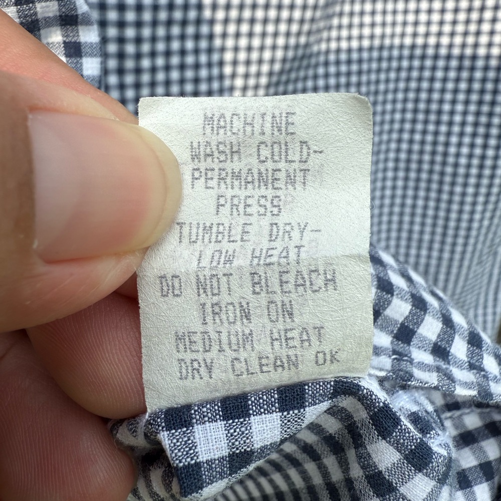 C.C Filson Co Dress Shirt  Plaid Blue %100 Cotton Men’s Large - Picture 6 of 9